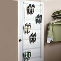 BrylaneHome 18-Pr Over-The-Door Shoe Rack (WHITE,0)