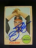 Jim Palmer Baltimore Orioles #575 1968 Topps Signed Baseball Card