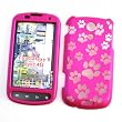Samsung Epic 4G (Sprint) Snap On Protector Hard Case "Pink Paw Prints" Design