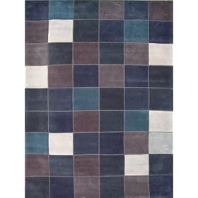 benuta - Designer Tapis Eden Acrylique bleu - Dimension: 60x120 cm