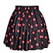 AvaCostume Women's High Waisted Candy Colors Polka Dot Skirt