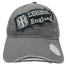Mens London England Distressed Baseball Cap