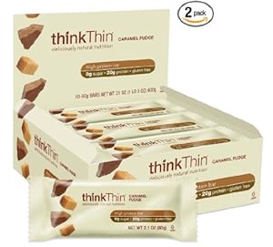 thinkThin Caramel Fudge (Pack of 10) , 2 Pack