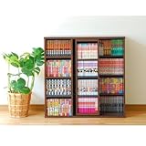 シングルスライド書棚 KSS-0005E ブラウン