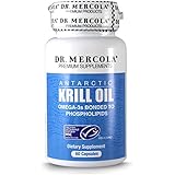 Dr. Mercola Krill Oil 1000mg - 60 Capsules - Antarctic Krill Oil - An Improved Alternative To Fish Oil - Omega-3s Bonded To Phospholipids