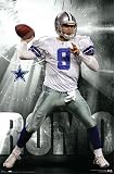 Dallas Cowboys (Tony Romo) Black Wood-Mounted Framed Sports Poster Print - 24
