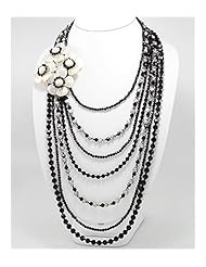 Flower Mother of Pearls Necklace In Sterling Silver