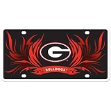 NCAA Georgia Bulldogs Styrene Plate- Flame Style