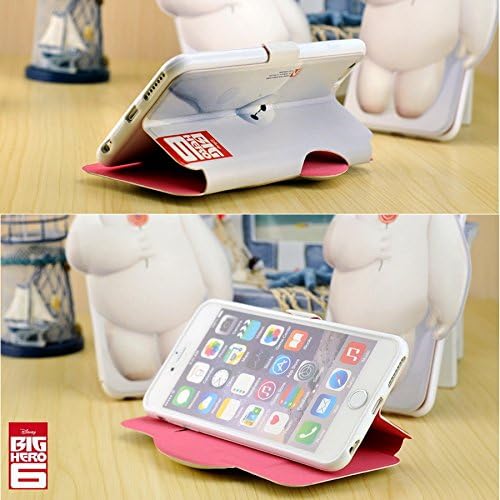 Case for Apple iPhone 6,IFSCASE® Cover for iPhone 6,Case for iPhone 6 with 4.7 inch Screen,Hard Case for iPhone 6,3D Lovely Cute Cartoon Big Hero Six Baymax Leather Flip Wallet Cover Case For Apple iPhone 6 With 4.7 inch Screen With 2PCS Free IFSCASE® Lovely Elephant Portable Silicon Phone Holder Stand Stents
