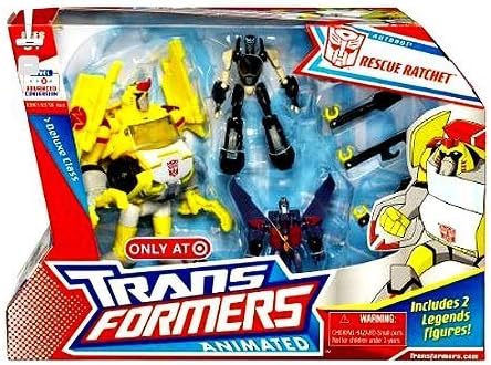 Transformers Animated - Deluxe Rescue Ratchet with Legends Starscream &amp; Prowl by Habro Uk
