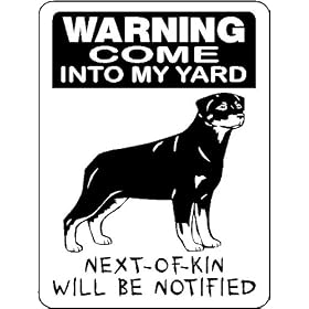 ROTTWEILER ALUMINUM GUARD DOG SIGN