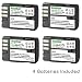 Kastar D-Li90 Battery (4-Pack) work with K-01 K-3 K-5 K-5II K-5IIs K-7 645D 645Z Cameras