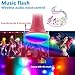 LP LED Flashlight , Multi-function Color Changeable By Sound Control Rechargeable By Usb Cable , for Concert , House Party , Outdoor Camping Trip , Entertainment Acts ，portable and Lightweight (Pink)