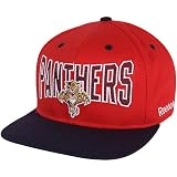 Reebok Florida Panthers Two-Tone Striped Snapback Adjustable Hat - Red/Navy Blue