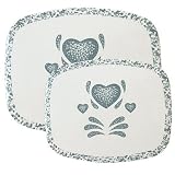 Corelle Coordinates Counter Mats, Set of 2, Blue Hearts