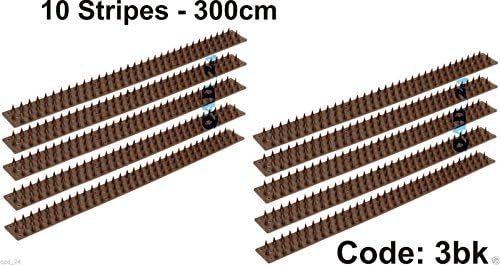 Anti Climb Fence Wall Spikes / Intruders Gates Sheds (10 Strips - 300 cm) by My Garden Path