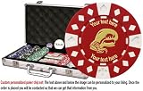 Custom Poker chip Set: Boxing (#1) image & your custom text on both sides of the chips. 300 11.5 gram chip w/case & more.