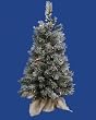 2.5' Frosted Jackson Pine Christmas Tree in Burlap Sack - Multi Dura Lights