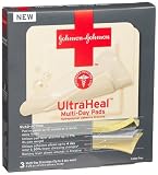 J&J Red Cross Ultraheal Multi-Day Pads, 4 1/3-Inches X 4 1/3-Inches, 3-Count Boxes