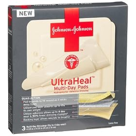 J&J Red Cross Ultraheal Multi-Day Pads, 4 1 3-Inches X 4 1 3-Inches, 3-Count Boxes by J&j Red Cross