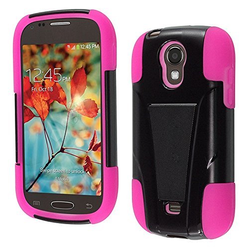 For Samsung©Galaxy Light T399 Cover Case (T-Stand Hybrid Black / Hot Pink)
