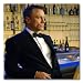 Daniel Craig Color Box Canvas Print - Gallery Wrapped - (12x12 Inches - Tuxedo)