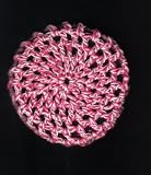 Pale Pink & Watermelon Pink Varigated Crocheted Hair Bun Cover- MEDIUM