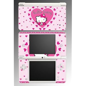 Hello Kitty Cute Pink Hearts Love Game Skin 9 Nintendo DSi XL