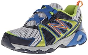 New Balance KV696 Youth Hook and Loop Running Shoe (Little Kid/Big Kid),Blue/Grey,7 XW US Big Kid