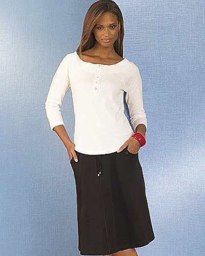 Newport News Cotton Knit Drawstring Skirt Newport News Cotton Knit Drawstring Skirt