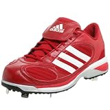 adidas Men's Excel IC Pro Low Baseball Cleat,Red/White/Silver,8.5 M
