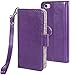 iPhone 5C Case, iPhone 5C Flip Case - E LV Deluxe PU Leather Wallet Purse Flip Folio Stand Case Cover for iPhone 5C with 1 Stylus and 1 Clear Screen Protector (Purple)