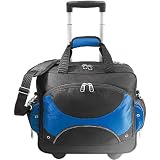 Navy Traveler's Choice Techno Rolling Computer Briefcase