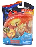 Dreamworks Movie Series "How to Train Your Dragon" Exclusive 4 Inch Tall Figure - Orange Color MONSTROUS NIGHTMARE with Rock Shaped Display BaseIMAGE