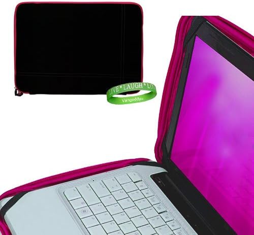 Macbook Air 13" Notebook Case Electric Pink Neoprene Padded Zippered Sleeve with Bubble Wrap Style Memory Foam Inner Padding for Macbook Air 13" Notebooks