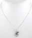 Hamsa Hand Pendant with Garnet Gemstone and Black Onyx Beads in Sterling Silver on 16" Sterling Box Chain, #8380 image 1
