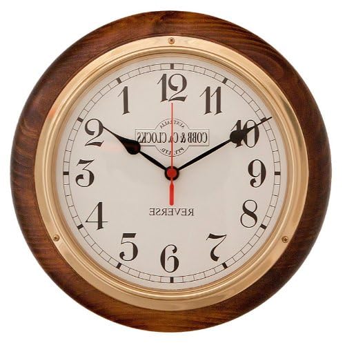 ^Info Cobb & Co Reverse Wall Clock (Walnut) virgilbrooksantonio