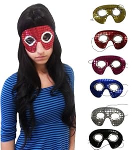 Assorted Color Faux Sequin Eye Mask