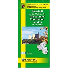 Neustadt an der Weinstra�e, Maikammer, Edenkoben, Landau in der Pfalz 1 : 25 000. Naturparkkarte P9: Mit Wanderwegen. Koordinatengitter f�r GPS-Nutzer