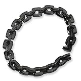 Chisel Black Plated Stainless Steel Bracelet - 9 Inches