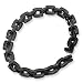 Chisel Black Plated Stainless Steel Bracelet - 9 Inches