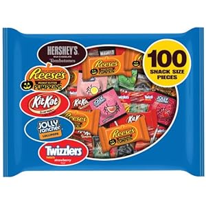 Halloween Hershey's Candy Snack Size Assortment, 100-Count, 36.9-Ounce Bag