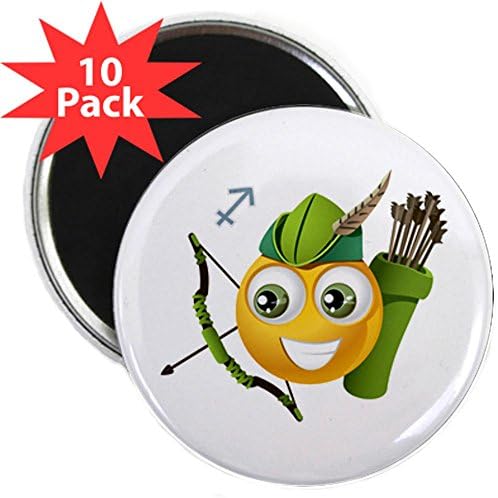 2.25 Inch Magnet (10 Pack) SmileyFace Zodiac Sagittarius