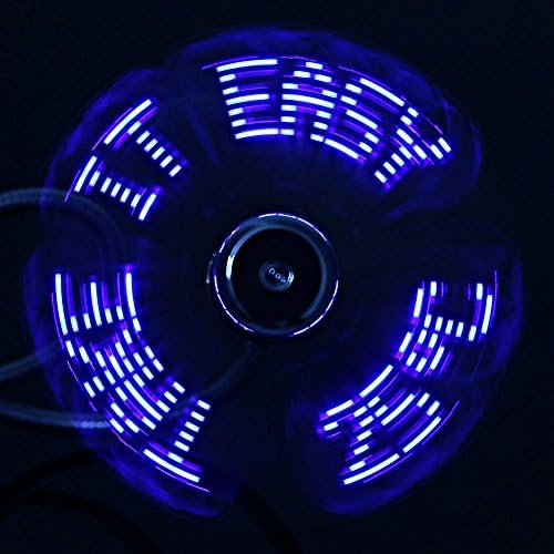 Mini USB Fan Glowing Fan LED Cooling Flashing USB Temperature Fan for Laptop Notebook Desktops Power Bank
