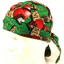 Fitted Bandana Du Rag Wrap Headwrap Love Kills Green