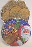 Gourmet Food : Scott's Cakes Cookie Combos - Brownie Chunk and Peanut Butter 1lb. Santa's Toys Tin