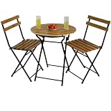 BALKONSET TISCH MIT 2 STÜHLEN, KOMPLETT KLAPPBAR