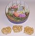Scott's Cakes 1 lb. White Chocolate Covered Pretzel with Peanuts in a Easter Basket Tin