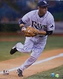 Evan Longoria Autographed/Hand Signed Tampa Bay Rays - Fielding 8x10 Photo