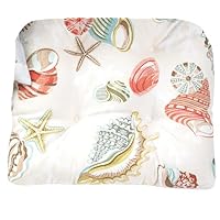 Pillow Perfect Coral Beach Shell Chair Cushion